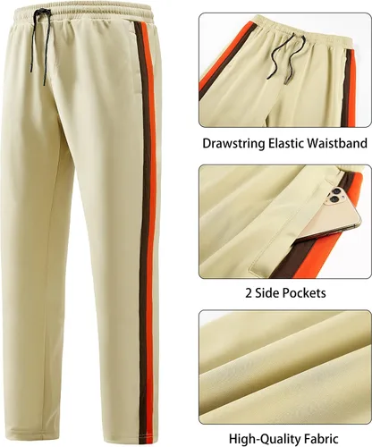 Miniatura 5 de W JIANWANG Conjunto deportivo de manga larga con cremallera completa para hombre, conjuntos de pantalones y chaquetas activas de 2 piezas