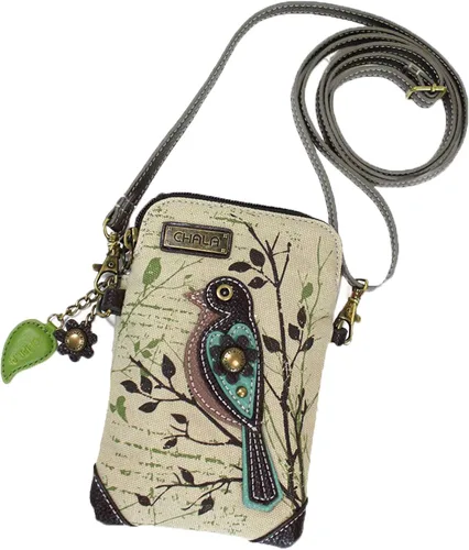 Chala Bolso cruzado para teléfono celular bolso de lona y piel sintética multicolor con correa ajustable para mujer Varios colores