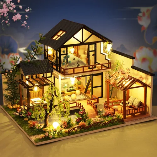 Miniatura 3 de YSWOOD WORLD Kit de casa en miniatura, kit en miniatura, kit de casa de muñecas para adultos y adolescentes, kit de mini casa para cumpleaños