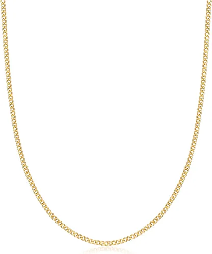 Barzel Collar de cadena de oro chapado en oro de 18 quilates eslabones cubanos de 0.079in, 0.118in, 0.157in, 0.197in, para mujeres u hombres,