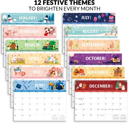 Miniatura 3 de SKYDUE Calendario magnético para refrigerador, calendario de refrigerador 2026-2027 - 11 x 8.5 pulgadas, 18 meses, desde noviembre de 2025 a julio