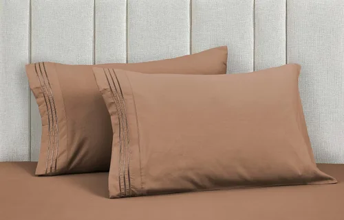 Miniatura 56 de Mocassi Juego de sábanas de lujo de 4 piezas, calidad prémium de hotel de 1800 hilos, ajuste fácil, sábanas y fundas de almohada resistentes a