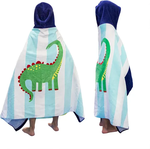 Miniatura 17 de BANGSAUR Toallas de playa para niños con capucha, algodón suave de 50 x 30 pulgadas, niñas y bebés de 3 a 12 años, toalla de baño, piscina