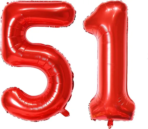 Miniatura 54 de Globo de helio rojo del número 10 de 40 pulgadas, autosellado para decoración de fiesta de cumpleaños y decoración de fiesta de aniversario (rojo 10)