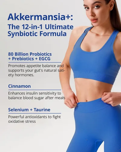 Miniatura 4 de Akkermansia Muciniphila - Suplemento probiótico con 80 mil millones de prebióticos probióticos EGCG liberación retardada, metabolismo, salud