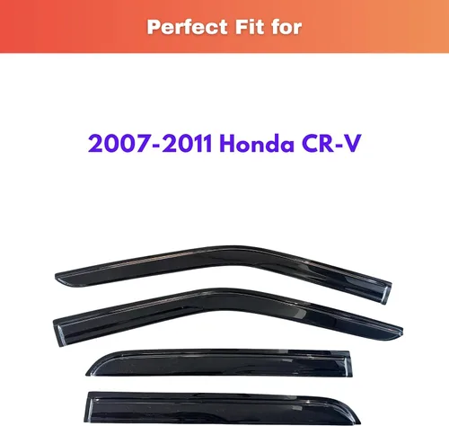 Miniatura 424 de KPY Visor de ventana compatible con Kia Soul 2009-2013, Protector contra lluvia de 4 unidades, deflectores de ventilación de ventana lateral