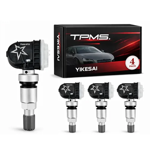 Paquete de 4 sensores TPMS preprogramados para GM - Sistema de monitoreo de presión de neumáticos de 315 MHz que reemplaza # 13598771, 13598772,