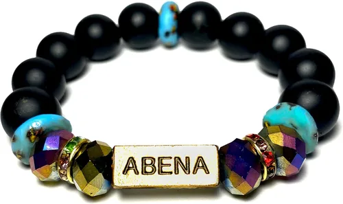 Miniatura 66 de Pulseras africanas tradicionales con nombre nacido en el día para mujeres de Ghana, materiales naturales, ajuste cómodo y holgado