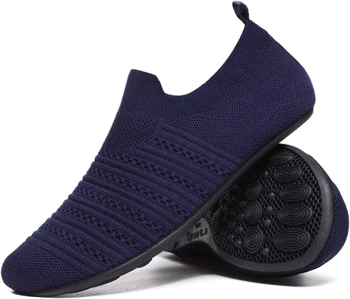 Miniatura 23 de QZKDM - Pantuflas ligeras antideslizantes para casa, para ponerse sin ayuda, para caminar descalzo, para ejercicio en casa y yoga, para hombres