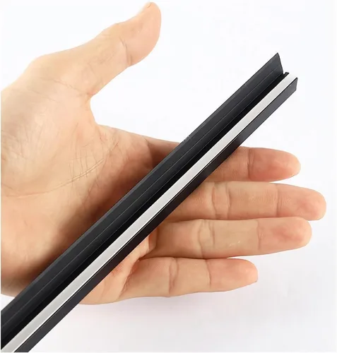Miniatura 8 de Paquete de 5 perfiles de aluminio lineales LED montados en superficie, barras LED de 45 grados, lámpara oblicua invisible, estante de capa de Gris