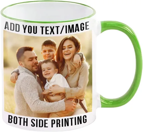 Miniatura 19 de Taza de café personalizada, regalo personalizado, taza de cerámica con foto, imágenes o texto, novedad de tazas personalizadas, perfecta para negro