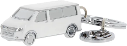 Miniatura 22 de BRISA VW T5/T6 Bus Campervan - Colgante con llavero 3D con dije VW, idea de regalo para los fanáticos de Volkswagen (cromado, esmaltado), Negro