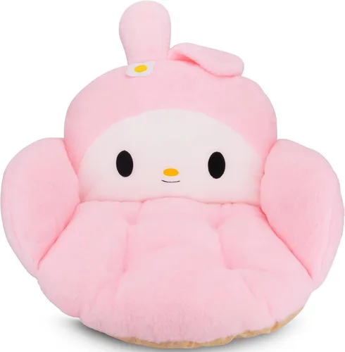 Juju - Cojín Kawaii rosa – Decoración de habitación Kawaii – Cojines de asiento para sillas de oficina – Cojines de silla de oficina – Cojín de