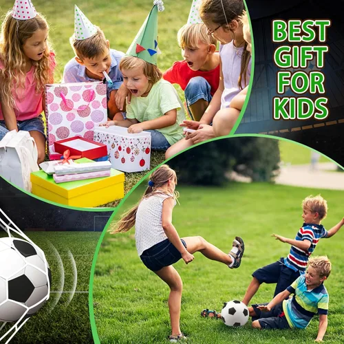 Miniatura 7 de Umnodobn Juego de 5 pelotas de fútbol de 6 pulgadas con bomba Blanco