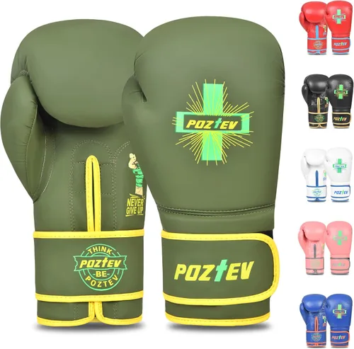 Miniatura 9 de Guantes de boxeo para hombres y mujeres, guantes de entrenamiento profesionales para sparring, entrenamiento de bolsa pesada, guantes de enfoque