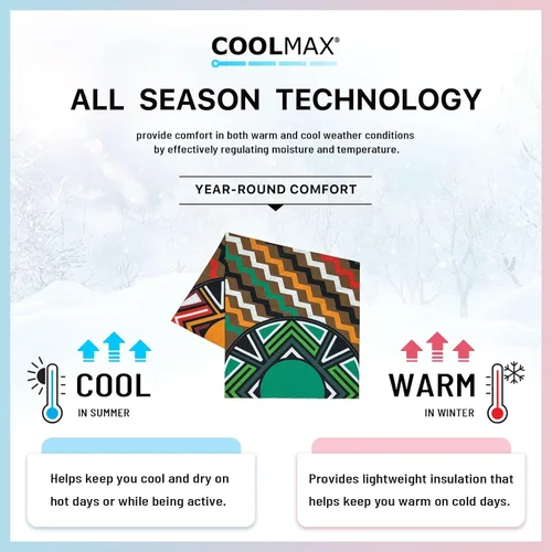 Miniatura 3 de PAX Coolmax - Pañuelo deportivo, polaina para el cuello, diadema, pasamontañas, bufanda mágica, protección solar UV, transpirable, elástico