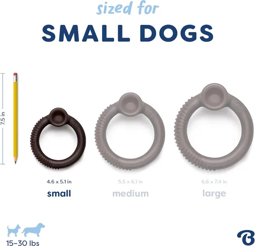 Miniatura 4 de Benebone Ring - Juguete masticable duradero para perros para masticadores agresivos, edición limitada, sabor arándano, pequeño