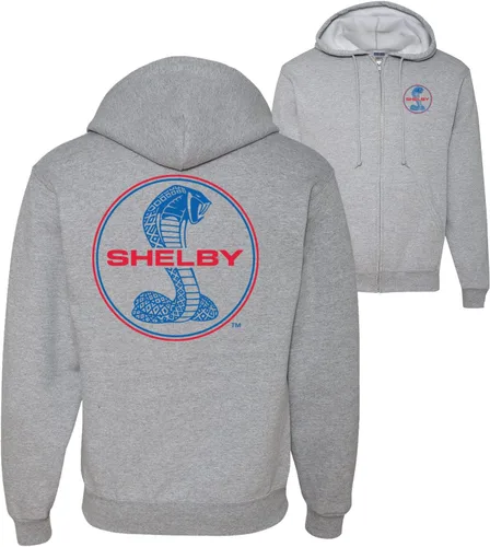 Miniatura 3 de Wild Bobby Shelby Cobra USA Logo Emblema Powered by Ford Cars and Trucks Sudadera con capucha y cremallera delantera y trasera