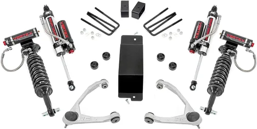 Miniatura 6 de Rough Country Kit de elevación de 3.5" con espaciadores de puntales/amortiguadores traseros N3 para Chevy Silverado y GMC Sierra 1500 (2007-2016)