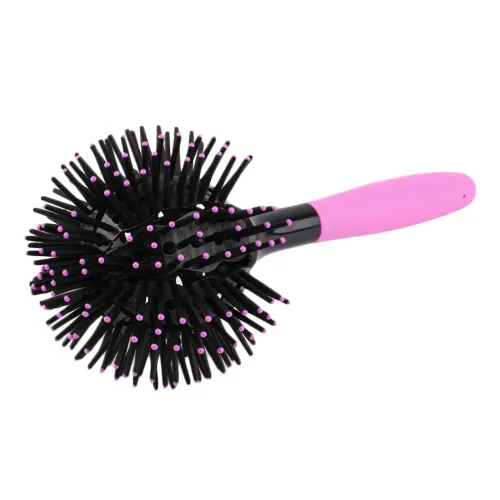Cepillo de pelo esférico peine esférico 3D peine bomba rizo cepillo de pelo peinado salón redondo herramienta de rizado para hombres mujeres