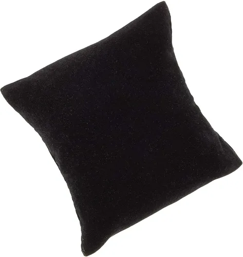 Miniatura 2 de Juvale Paquete de 12 almohadas de terciopelo para exhibición de joyas 3 x 3 pulgadas color negro
