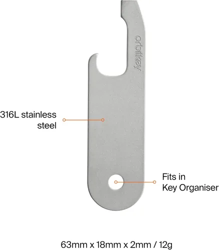 Miniatura 5 de Orbitkey Abrebotellas para organizador de llaves o llavero, diseño de perfil delgado, fácil de llevar contigo, abre botellas en todas partes