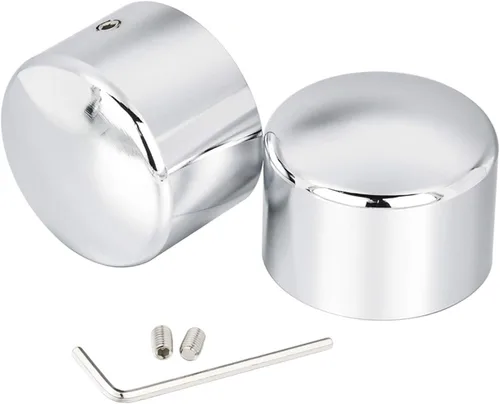 Miniatura 8 de Benlari Cubiertas cromadas para tuercas de eje delantero para Harley, tapas de tuercas de eje CNC compatibles con Harley Davidson Touring Sportster