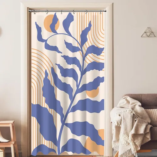Miniatura 22 de Cortina de ducha pequeña para casa rodante, tamaño medio, estilo retro de los 70, con flores bonitas, estética abstracta de margaritas, decorativa