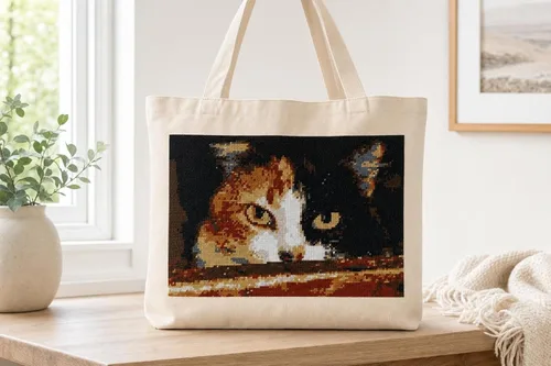 Miniatura 3 de Pepita Kit de aguja: gato amenazante, 10 "x 7