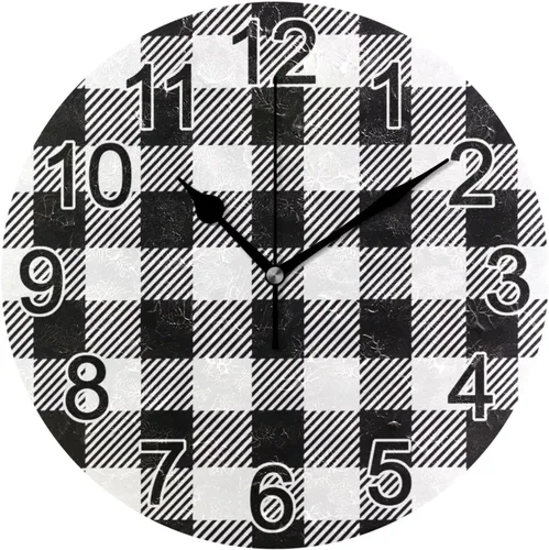Miniatura 12 de Hummingbird - Reloj de pared de resorte redondo de 10 pulgadas, sin tictac, silencioso, funciona con pilas, reloj analógico atómico de cuarzo