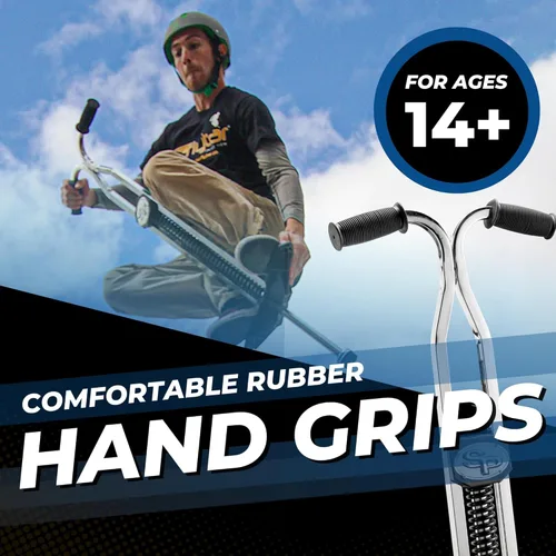 Miniatura 3 de Flybar Super Pogo Stick para niños y adultos de 14+ años – Resorte fuerte para trucos y saltos altos – Marco de acero con estribos reforzados – Palo