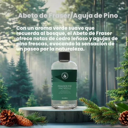 Miniatura 2 de Aroma Country Aceite Difusor de Árbol de Navidad Fraser Fir - Aceites Esenciales de Lujo para Recarga de Difusor y Ambientador en Aerosol