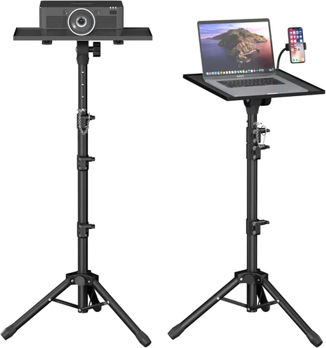 Miniatura 10 de Facilife Trípode para proyector, trípode para laptop, altura ajustable, de 22 a 47 pulgadas, soporte de trípode para proyector, trípode