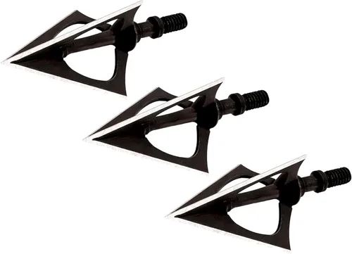 New Archery Products NAP Hellrazor Ballesta Big Game Caza Acero Sólido Hoja Fija 3 Piezas Broadhead Set