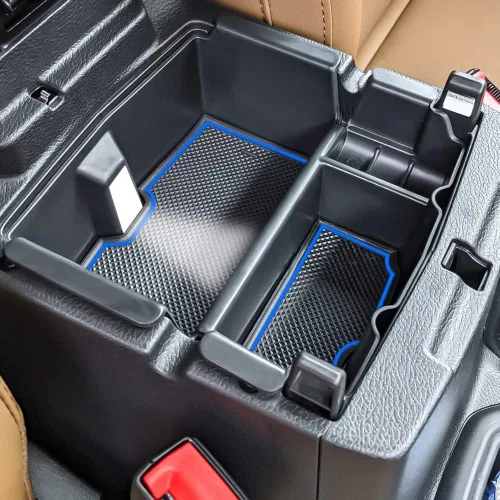 Organizador de consola central compatible con accesorios Jeep Wrangler JL y JLU 2018 2019-2024 2025 2026, Gladiator JT Truck 2020 2021 2022 Azul