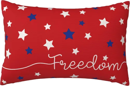 Miniatura 44 de Fundas de almohada de lino del 4 de julio de 1776, funda de almohada de lino para el Día de la Independencia, decoración de funda de almohada