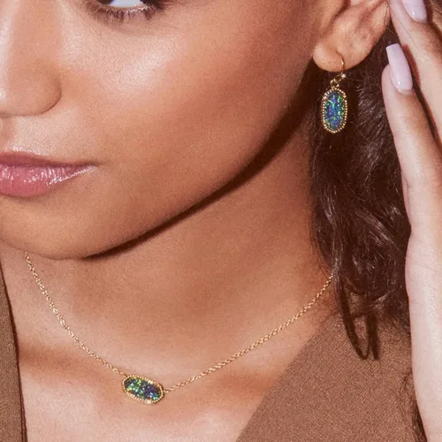 Miniatura 152 de Kendra Scott - Collar Elisa con dije para mujer, joyería de moda, chapado en oro de 14 quilates