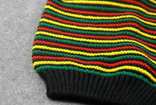 Miniatura 5 de ganesha Gorro de invierno unisex de Jamaica Reggae Rainbow Stripes, Arco iris