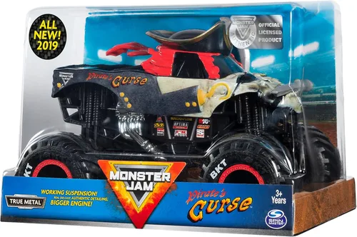 Miniatura 5 de Monster Jam - Camión monstruo oficial de Pirate's Curse, vehículo de colección fundido a presión, escala 1:24, juguetes para niños de 3 años