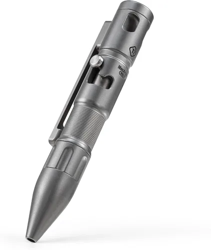Miniatura 13 de MecArmy TPX10 Mini bolígrafo táctico de acción de perno de titanio con repuesto reemplazable, pequeño bolígrafo táctico EDC con cola giratoria