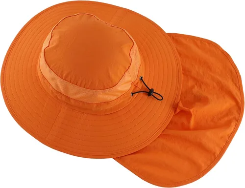 Miniatura 4 de Home Prefer Sombrero de malla para exteriores UPF50+ Sombrero de pesca de ala ancha con solapa para el cuello