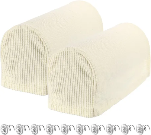 Miniatura 16 de uxcell Fundas elásticas para reposabrazos antideslizantes para sillas, sofás, fundas de brazo para sofá reclinable, 1 juego con pasadores giratorios
