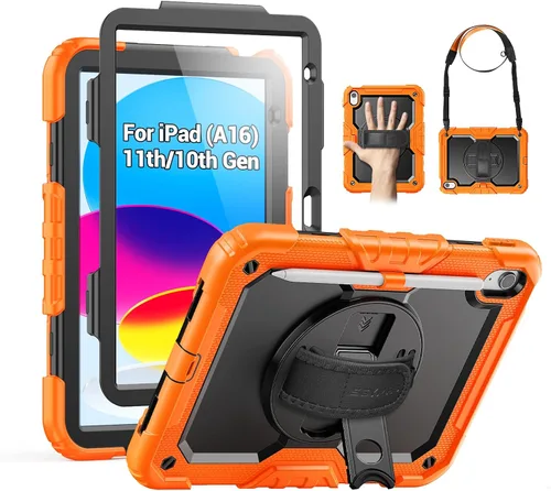 Miniatura 26 de SEYMAC Funda para iPad Air de 5ª/4ª generación de 10.9 pulgadas, Funda Protectora de Cuerpo Completo Resistente a Golpes con Protector de Pantalla
