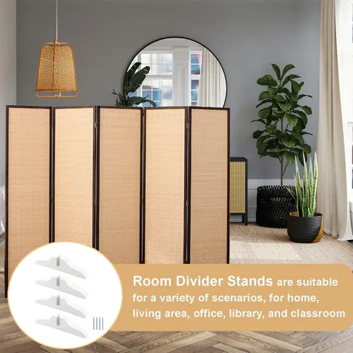 Miniatura 4 de 4 soportes plegables para separar habitaciones, soporte plegable para pantalla de privacidad, soporte de madera para divisor de habitación