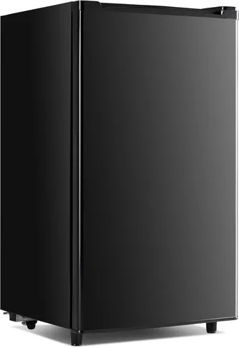 NEWBULIG Mini refrigerador con congelador de 3.2 pies cúbicos para oficina, dormitorio, refrigerador pequeño con termostato ajustable, ahorro de