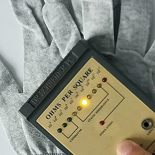 Miniatura 6 de Guantes de trabajo, guantes ESD, guante de fibra de carbono de alta resistencia, guante antiestático, punta de dedo antideslizante, mediano, 10 pares