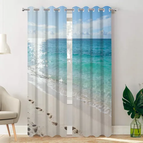 Miniatura 75 de Batmerry Silueta de hombre y niño, marco en forma de corazón con figuras, tratamiento de ventana, cortina corta de cocina multicapa de poliéster