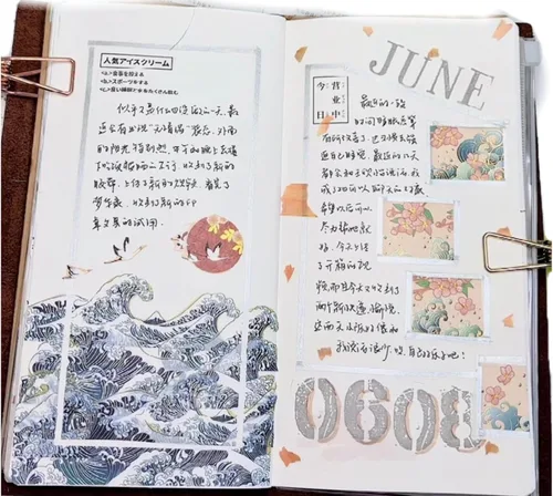 Miniatura 7 de WT Waves of Rebun - Juego de cinta washi, 4 rollos, lámina dorada, cinta de enmascarar decorativa, suministros para planificador Bujo, cinta