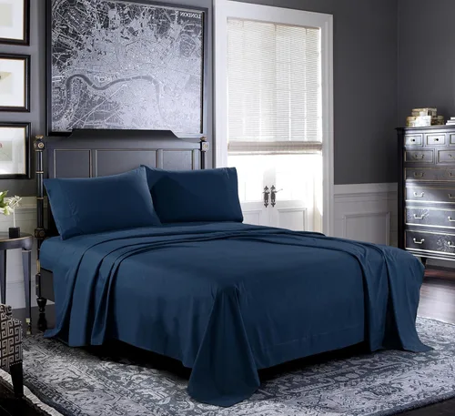 Miniatura 32 de Pure Bedding Sábanas – Juego de sábanas individuales [3 piezas, azul cielo] – Hotel Luxury 1800 microfibra cepillada – Suave y transpirable – Sábana