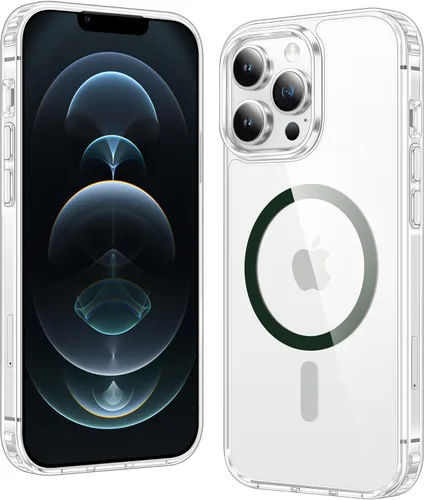Miniatura 877 de FNTCASE Funda para iPhone 13 Pro-Max: Fundas magnéticas transparentes compatibles con Magsafe Slim anti amarillamiento protección contra caídas